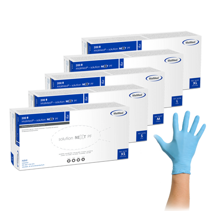 MaiMed-solution next blue nitrile gloves, non-sterile, latex-free, 200 pieces/box
