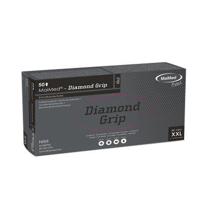 MaiMed-Diamond Grip black, non-sterile, pf latex-free nitrile glove