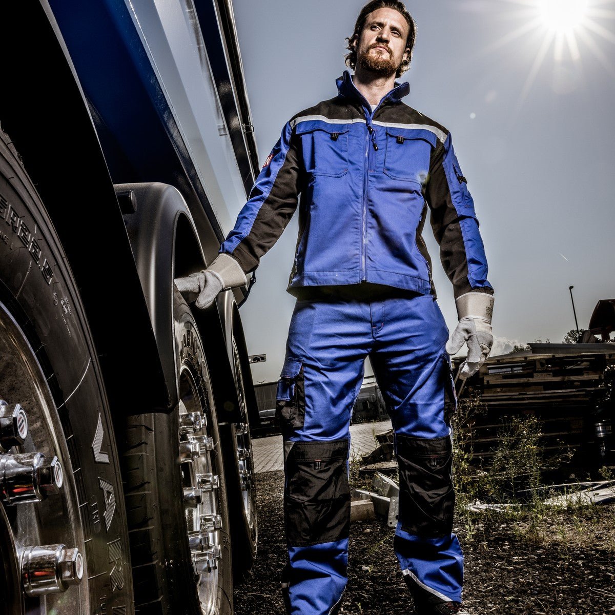 NITRAS MOTION TEX PRO FX, work jacket, royal blue / black