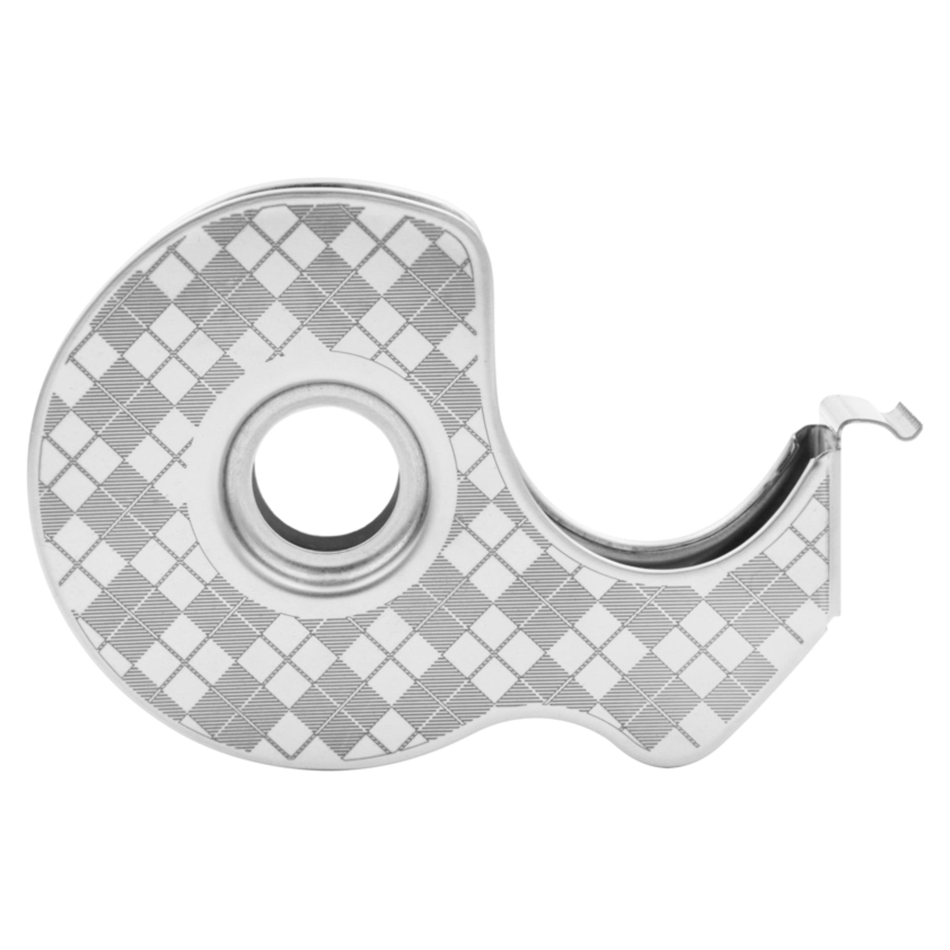 Der Scotch™ Edelstahl-Klebebandabroller in Silber von 3M Deutschland GmbH enthält zwei Rollen Scotch® Magic™ Klebeband (19 mm x 13,9 m) mit 66% pflanzenbasiertem Klebstoff; seitlich ist der Handabroller und die Metall-Schneidekante sichtbar.