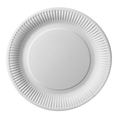 The PAPSTAR 25 plates, cardboard "pure" round white from PAPSTAR GmbH is a sustainable disposable plate with a raised edge – ideal for eco-conscious occasions and versatile use.