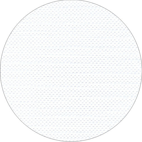 Eine Nahaufnahme der Tischdecke „ROYAL Collection“ der PAPSTAR GmbH zeigt ihre weiße, runde Oberfläche mit einem dezenten Strukturmuster aus kleinen, gleichmäßig verteilten Punkten. Der schlichte Hintergrund betont die klar definierten Kanten.