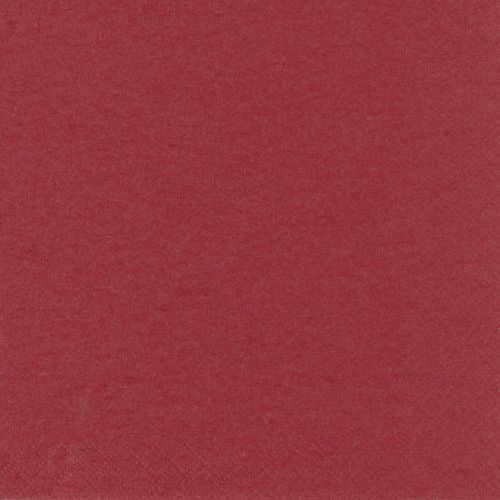 Eine flache, matte Oberfläche in gedecktem Mittelrot, perfekt für die Präsentation der PAPSTAR 250 Servietten, 3lagig 1/4-Falz der PAPSTAR GmbH. Keine sichtbaren Muster oder besonderen Merkmale.