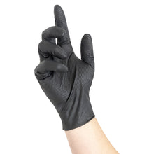 NITRAS TOUGH GRIP LIGHT, nitrile disposable gloves, black