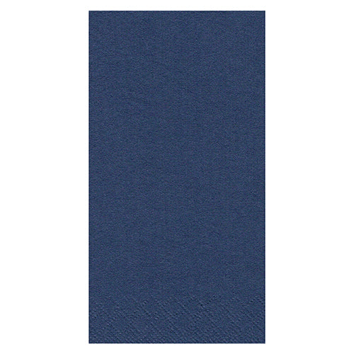 Die PAPSTAR 250 Servietten, 3-lagig 1/8-Falz von PAPSTAR GmbH ist eine unifarbene, marineblaue, rechteckige Serviette mit dezenter Struktur am Rand in der Größe 33 x 33 cm - ideal für die Gastronomie mit Stil und Haltbarkeit. Ausgestellt auf einem weißen Hintergrund.