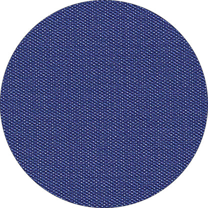 A close-up of a round blue Starpak 20 table cover, fleece “Soft Selection Plus” (80 x 80 cm), showing its fabric-like texture with intricately woven threads.