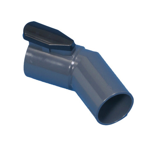 Die Winkelkupplung von Diversey Deutschland GmbH & Co. OHG ist ein grauer Kunststoffschlauchaufsatz mit Winkeltülle und schwarzem Hebel, konzipiert als Zubehör für das dorsalino System. Packung (1 Stück).