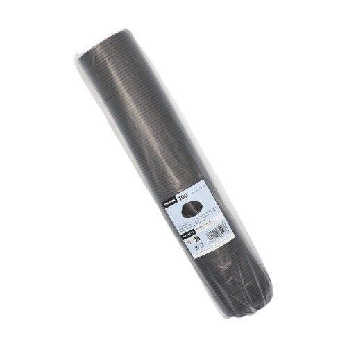 A pack of 100 round Starpak "To Go" lids made of PS with a dome, perfect for hot drinks on the go, packaged in clear plastic with a white label with product details.