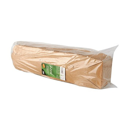 A set of 50 lunch boxes by PAPSTAR GmbH in a "pure" brown cardboard packaging is completely closed, equipped with a front label with barcode, and depicted on a white background.