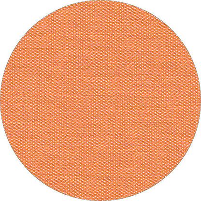 A close-up of the Starpak table runner, fabric-like fleece 'soft selection plus' (24 m x 40 cm), shows the orange fabric in a round frame. The dense, even weave and the visible threads make it ideal for special occasions.