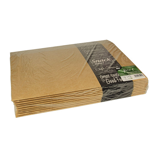 Ein Stapel PAPSTAR 10 Transport- und Catering-Kartons „pure“ eckig von der PAPSTAR GmbH, in Kunststoffverpackung mit schwarzem und grünem Markenetikett, hergestellt aus recycelbaren Materialien für umweltfreundliche Kartons.