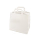 One PAPSTAR White paper shopping bag (25x26x17 cm) with a handle from PAPSTAR GmbH, photographed as a single package against a white background.