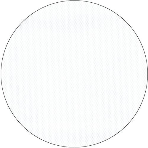 A simple white circle with a thin black outline, centered on a white background, resembles the Starpak tablecloth, fabric-like fleece "Soft Selection" (40 m x 1.18 m) in white.