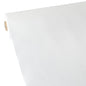 A close-up of the Starpak tablecloth, fabric-like, fleece 'soft selection' (40 m x 0.9 m, white), showing the roll with a diagonally unrolled cardboard core - ideal for crafting or as a modern tablecloth.