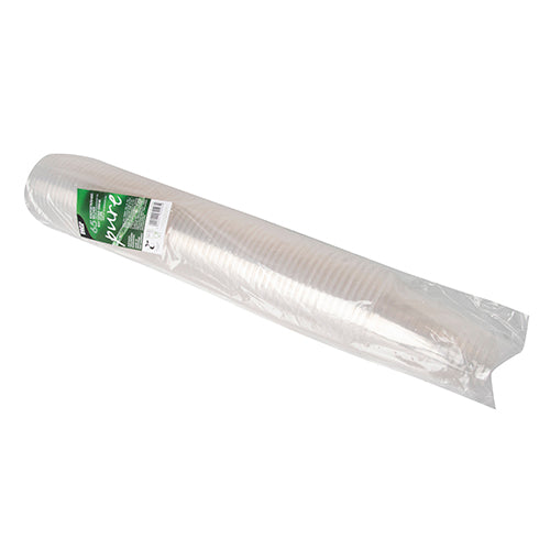 In einer versiegelten Kunststoffhülle befinden sich 65 transparente Kaltgetränkebecher PLA „pure“ (0,4 l, Ø 9,5 cm, 12,7 cm) der PAPSTAR GmbH, mit grün-weißem Etikett auf der Verpackung.