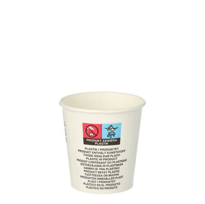 The Starpak 50 drinking cup for cold drinks (0.1 l, white) made of paper with symbols and recycling information is ideal for parties and events. The set includes 50 cups and is delivered in shrink wrap.