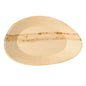 The PAPSTAR palm leaf plate oval (26x17 cm), eco-friendly, box of 25 pieces from PAPSTAR GmbH, is a sustainable disposable plate in an oval shape with natural grain - perfect for eco-conscious dining.
