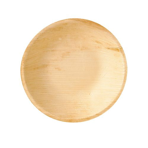 Eine nachhaltige Wahl: Die runden PAPSTAR 25 Schalen „pure“ aus Palmblatt (300 ml, Ø 17,5 cm) der PAPSTAR GmbH zeichnen sich durch eine glatte, natürlich gemaserte Oberfläche und eine hellbraune Farbe aus – perfekt für umweltfreundliches Essen. (25er-Set).