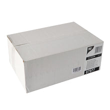 A simple white box with shipping label and barcodes - perfect for storing PAPSTAR butcher's wax paper, 37.5x25 cm, white, greaseproof with palm wax (box 12500 g) from PAPSTAR GmbH.