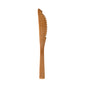The PAPSTAR bamboo knife "pure" (16 cm) from PAPSTAR GmbH, environmentally friendly and stable, is shown against a white background - a practical disposable knife in a pack of 10 pieces.