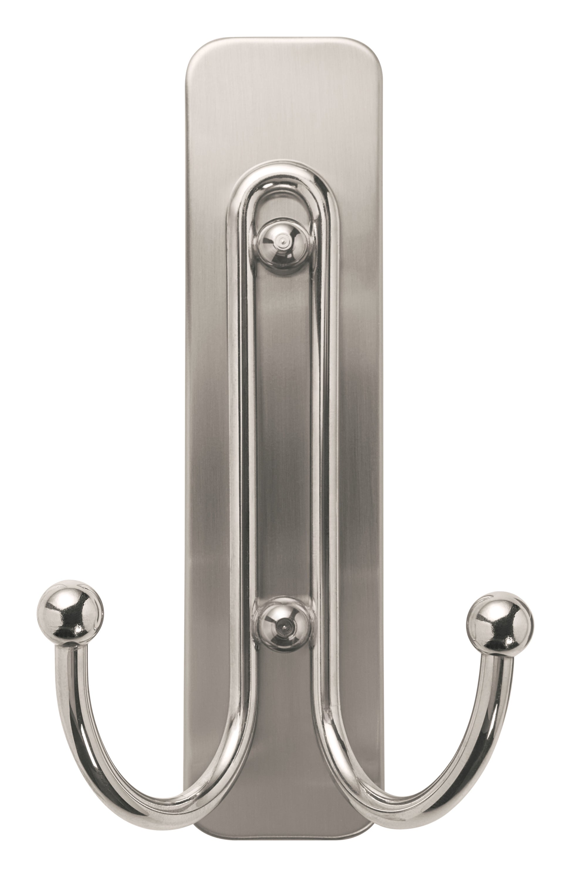 Der Großer Command™ Doppelhaken in gebürstetem Nickel von 3M Deutschland GmbH (17036) bietet zwei stabile Haken und eine rechteckige Platte - ideal zum Aufhängen von Jacken oder Taschen. 1 Haken und 1 Strip pro Packung.