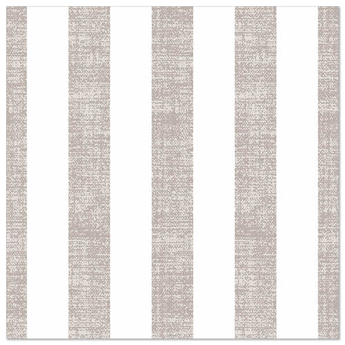 Ein quadratisches Muster mit abwechselnd vertikalen, strukturierten hellgrauen und einfarbig weißen Streifen, inspiriert von den 50 Servietten "ROYAL Collection" 1/4-Falz 40 x 40 cm grau der PAPSTAR GmbH.