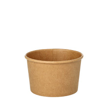 Der Starpak Suppenbecher (25 Stück, rund, 230 ml, Ø 9,8 cm · 6 cm) aus brauner Pappe besticht durch glatte Seiten und ein schlichtes Design ohne sichtbare Markierungen – abgebildet vor weißem Hintergrund.