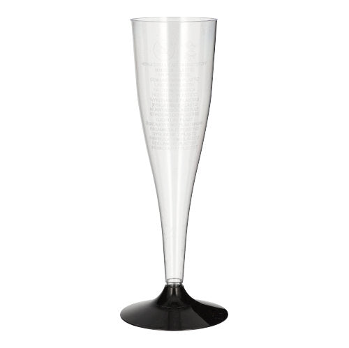 Das Starpak 20 Stiel-Gläser für Weißwein, aus glasklarem Polystyrol, besticht durch ihr elegantes Design mit hohem Kelch und schwarzem Fuß – perfekt für stilvolle Feiern.