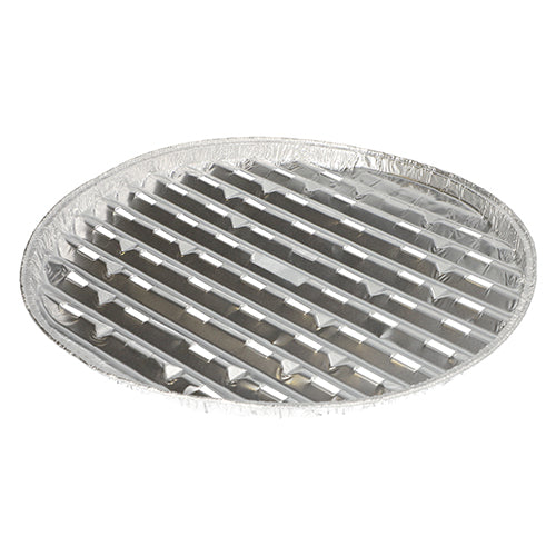 Die Starpak 5 Grillschalen, Alu von Starpak ist eine runde, leichte Einweg-Grillpfanne aus Aluminium mit geschlitzter, erhabener Oberfläche und gewellten Rändern – ideal zum Grillen auf jeder Party.