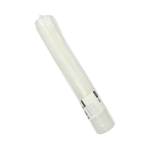 A Starpak 150 Lid PS, transparent round lid (Ø 9 cm, 1 cm high) with cross slot, packaged in a foil packaging with white label, printed text and barcodes for secure sealing (150 pieces).