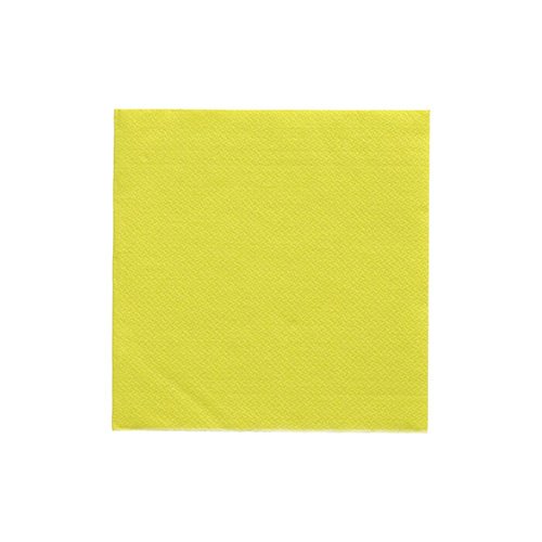 The PAPSTAR napkins 1/4-fold, 24x24 cm lime green from the "DAILY Collection" by PAPSTAR GmbH (20 pieces) are shown for stylish table decoration in the photo squarely on a white background and display their textured, fresh color.