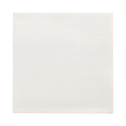 A flat, white PAPSTAR 50 napkins "DAILY Collection" 1/4-fold (32x32 cm) napkin from PAPSTAR GmbH is depicted on a white background with a subtle embossing - perfect for table decoration and high-quality napkins.