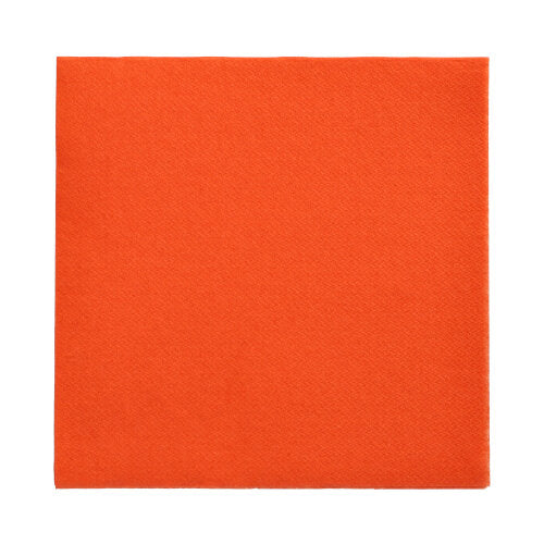 A single orange PAPSTAR 150 napkins "DAILY Collection" 1/4 fold (32 x 32 cm) from PAPSTAR GmbH lies flat on a white background.