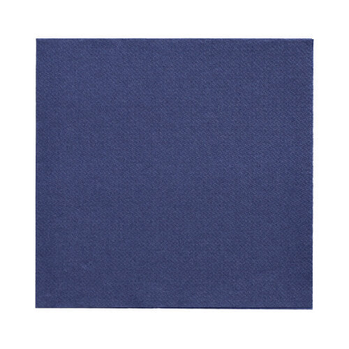 Pictured are simple, dark blue PAPSTAR 150 napkins "DAILY Collection" 1/4-fold 32x32 cm by PAPSTAR GmbH on a white background.
