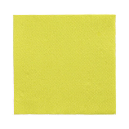 The PAPSTAR 150 napkins "DAILY Collection" 1/4 fold (32x32 cm) from PAPSTAR GmbH are simple yellow square paper napkins, ideal for daily use, depicted on a white background.