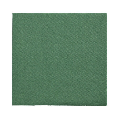 A single 150 napkins "DAILY Collection" 32 x 32 cm from PAPSTAR GmbH in green is neatly folded on a white background, with a solid color and a subtle texture pattern for a high-quality appearance.