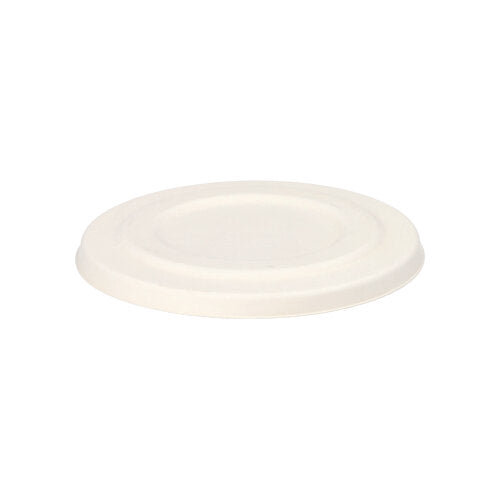 Der PAPSTAR 50 Deckel für Suppenbecher aus Zuckerrohr "pure" weiß von PAPSTAR GmbH ist ein umweltfreundlicher, runder Deckel – ideal passend für die Suppenbecher der Marke.