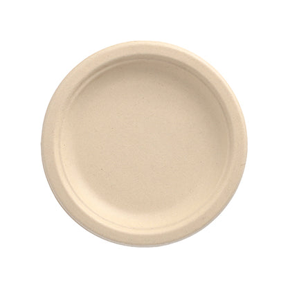 The PAPSTAR 50 sugarcane "pure" plates from PAPSTAR GmbH is a round, simple plate with a raised edge - perfect as a sustainable paper plate for any occasion.