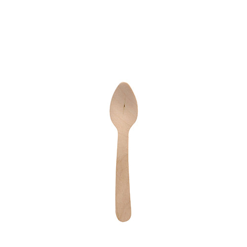 Ein einzelner PAPSTAR 250 Kaffeelöffel Holz „pure“ 11 cm der PAPSTAR GmbH liegt zentriert auf weißem Untergrund – schlicht, glatt und abgerundet für eine nachhaltige Alternative für Ihre Küchenbedürfnisse.