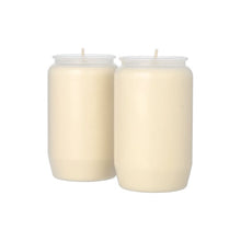 Zwei PAPSTAR Kompositions-Öl-Lichter Ø 5,8 cm in transparenter Hülle (2 Stück, PAPSTAR GmbH) stehen nebeneinander vor weißem Hintergrund und erzeugen stimmungsvolle Beleuchtung.