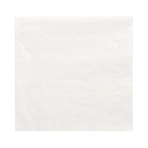 Eine PAPSTAR 500 Servietten, 1-lagig 1/4-Falz 33x33 cm in Weiß von PAPSTAR GmbH liegt ungefaltet auf weißem Hintergrund und zeigt seine leichte Struktur – ideal für Feiern und Veranstaltungen.