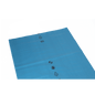 A flat blue plastic film (DEISS 90039, 800x1200x0.1 mm, pack of 1 piece) from EMIL DEISS KG (GmbH + Co.) with recycling symbols and the black number 65, designed for long-term storage. Depicted on a solid white background.