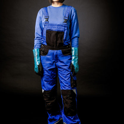 NITRAS MOTION TEX PLUS, dungarees, royal blue / black