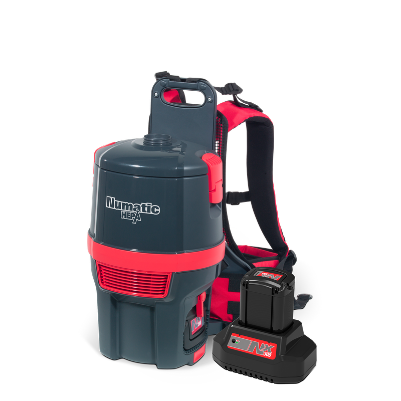 Numatic battery backpack vacuum cleaner RSB150H.NX/1, graphite, accessory set AA30E | Pack (1 piece)