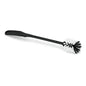 The Nölle Profi Brush urinal brush made from regranulate by Nölle Profi Brush Bürsten- & Pinseltechnik e.K. features a long black handle and a round head with white and black bristles, depicted against a plain white background.
