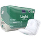 A pack of ABENA Light Extra 3, Premium from Abena Re-Seller GmbH contains 10 green-white bladder protection pads. A pad on the front shows the secure, discreet design for daily comfort.