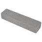 Solid gray pumice stick without handle by Abena Re-Seller GmbH, rectangular with a smooth surface, ideal for cleaning hard surfaces or removing stains, 1 piece, on a white background.
