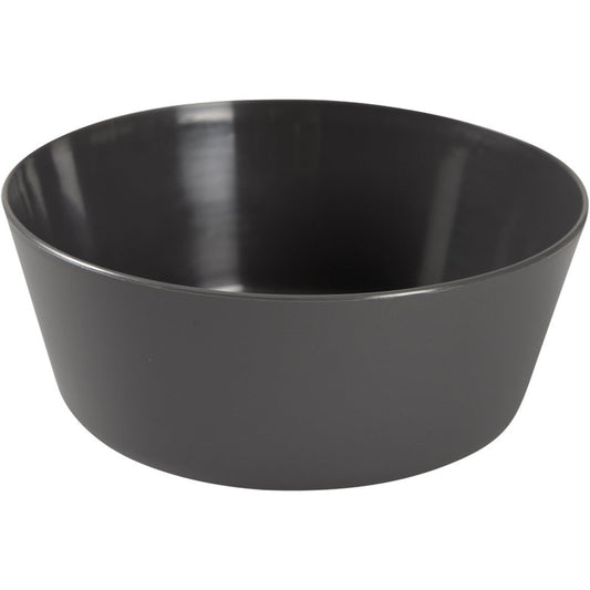 Die Abena Re-Seller GmbH Mehrweg Schale, 350 ml in Schwarz (PP), kommt in einer Packung mit 12 Paar. Sie verfügt über ein schlichtes, rundes Design mit glatter Oberfläche, leicht ausgestelltem Rand und ist spülmaschinenfest für eine einfache Reinigung.