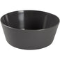 A matte, black Abena Re-Seller GmbH reusable bowl (350 ml, PP), pack of 12 pieces, round and smooth, photographed against a white background.
