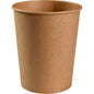 A brown Abena Re-Seller GmbH bowl (1,000 ml, ø 11.5 cm, Kraft/PE) stands upright against a white background - perfect for the catering industry; available in packs of 50.